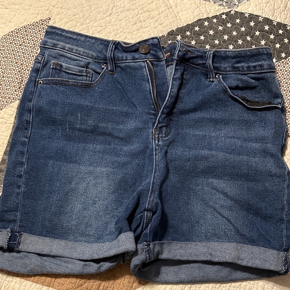 Royalty For Me Dark Blue Jean Shorts